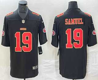 Mens San Francisco 49ers #19 Deebo Samuel Black Red Fashion Vapor Limited Stitched Jersey->san francisco 49ers->NFL Jersey